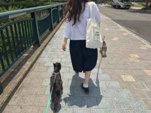 歩く女性